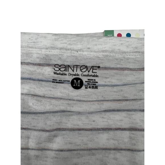 Saint Eve Hipster 516422 Ivory Heather Stripe Stripe Size Medium - Picture 3 of 7